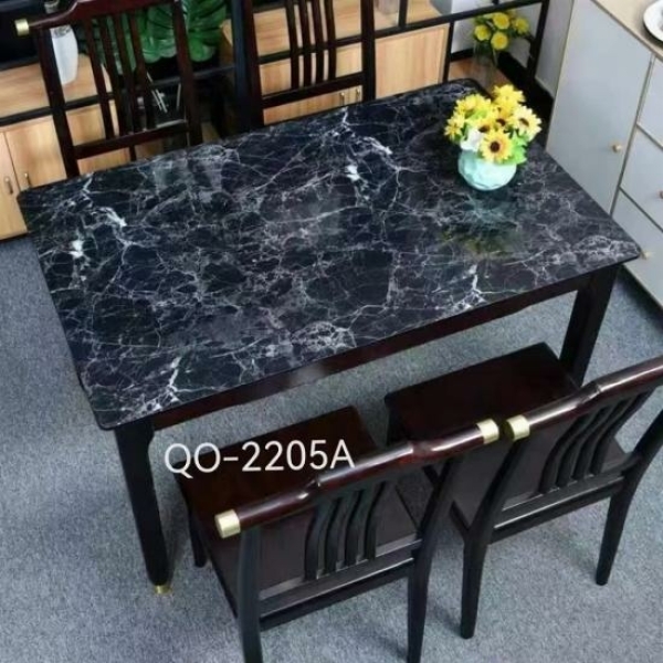 Клеенка силиконовая 1,0*20м 0,6мм мрамор на черном QO2205A-100CM Baizheng