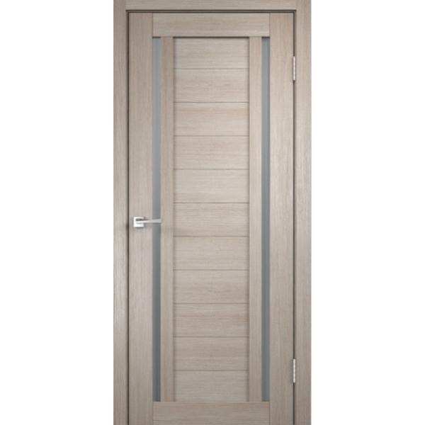 Капучино полотно ДЮПЛЕКС 2 стекло белое 800 VellDoris дефект ( содран шпон на верху полотна с торца)