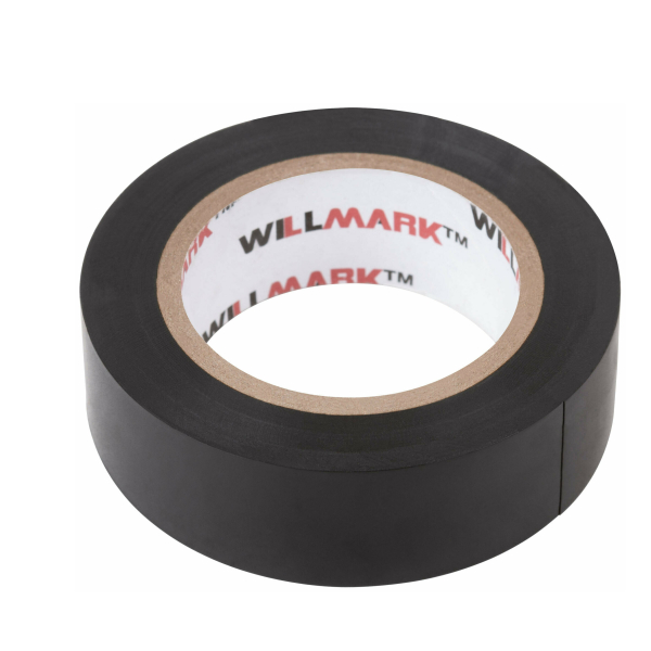 Изолента ПВХ 19мм/20м черная морозостойкая WILLMARK