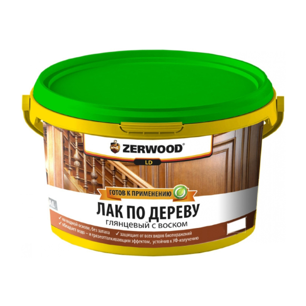 Лак для дерева  2,5кг с воском LD Zerwood
