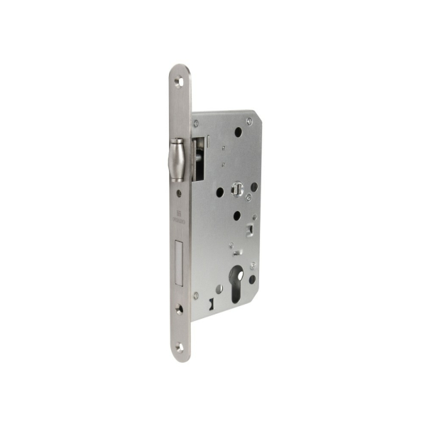 Замок врезной DD.INOX/C-55.72/R с ролик. защелкой (лиц.планка 24 мм)