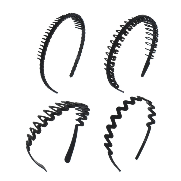 ЮНИLOOK Ободок для волос, 1,8-3,8см, пластик, 4 дизайна, ACS-99