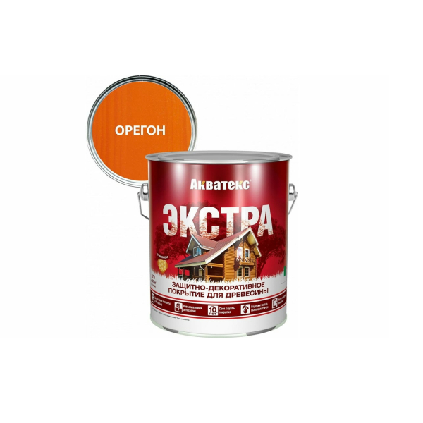 Защитное текстурное покрытие "Акватекс-Экстра" древесины Орегон 2,7л