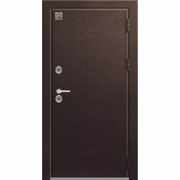 Дверь Т-4 Шоколад муар / Дуб полярный/ Нерж.порог 960*2050 L Центурион