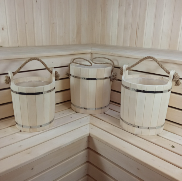 Ведро бондарное 9л вставка пластик