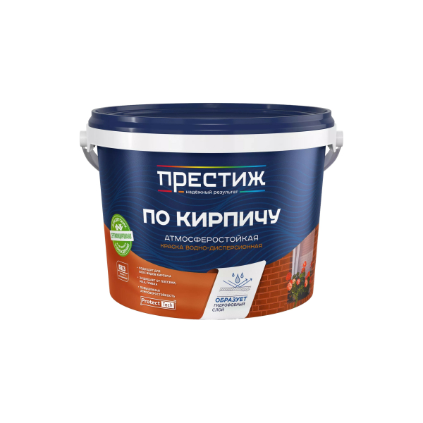 Краска для камня и кирпича атмосферостойкая 2,4кг серый матовый Престиж