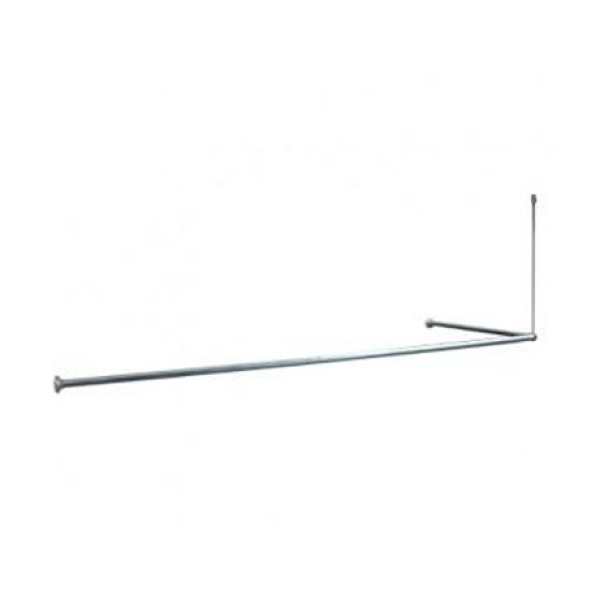 Карниз для ванной П-Г-образный 90*90*90, 90*180 хром Iddis 050А200I14