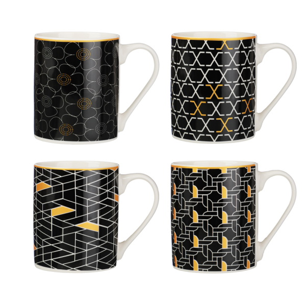 MILLIMI Кружка Калейдоскоп, 370мл, фарфор, 4 дизайна
