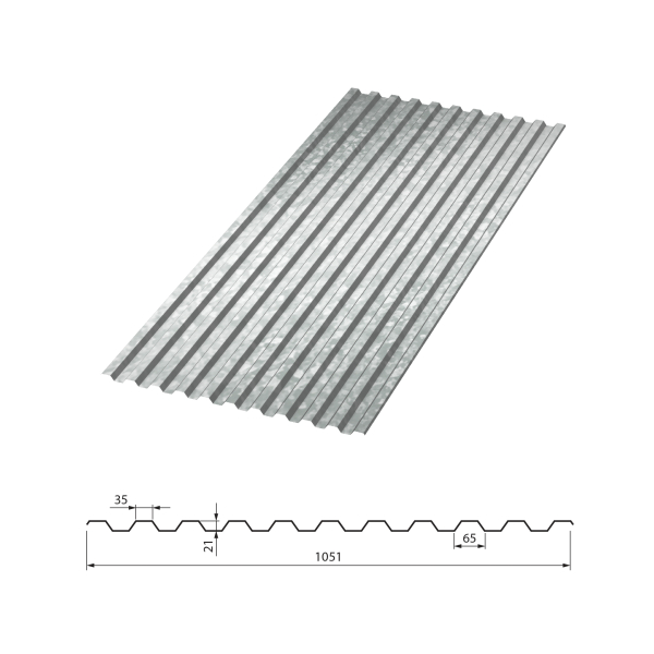 Профлист С21 (ОЦ) 2 м.-0,4 Дефект