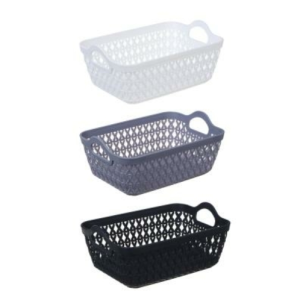 Корзинка универсальная Natural Style, 2,5л, 25,7х15,8х8см, пластик, 3 цвета, BQ1206