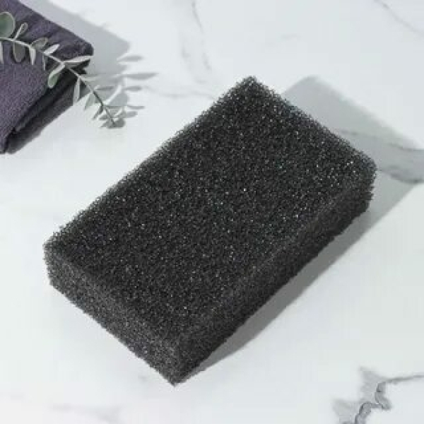 Губка для бани и сауны жесткая черная АНТИЦЕЛЛЮЛИТНАЯ