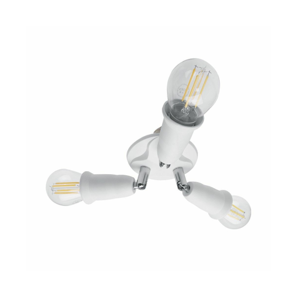 Переходник для цоколей с Е27 на 3хЕ27 белый LH62 Feron