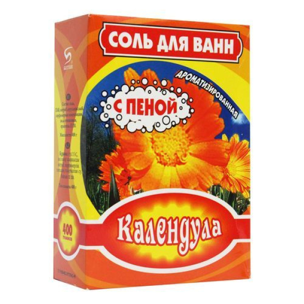 Соль для ванн 400г с пеной Календула Бахташ