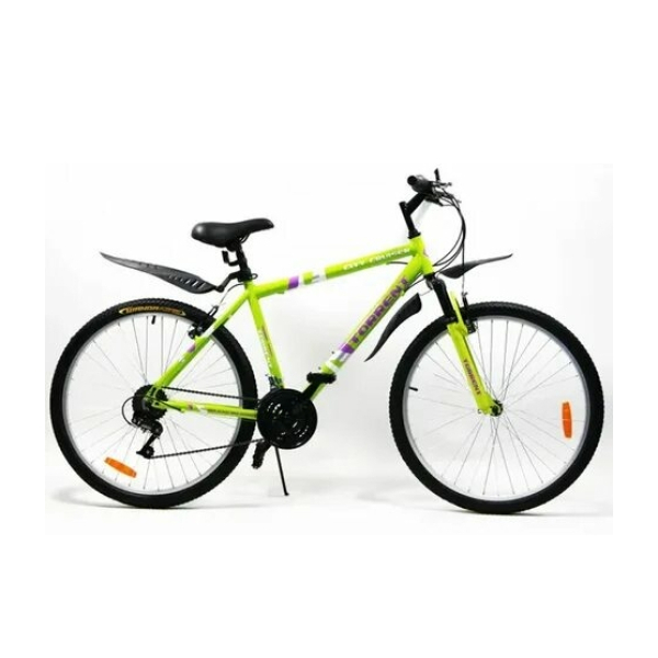 Велосипед 18 скоростей рама 18" колеса 26" Зелено-фиолетовый Torrent City Cruiser