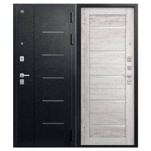 Дверь В-05 Черный муар/ Дуб пепельный  860*2050 Л Центурион 2026