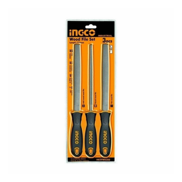 Набор напильников 200мм 3 шт INGCO HKTFW0308 INDUSTRIAL