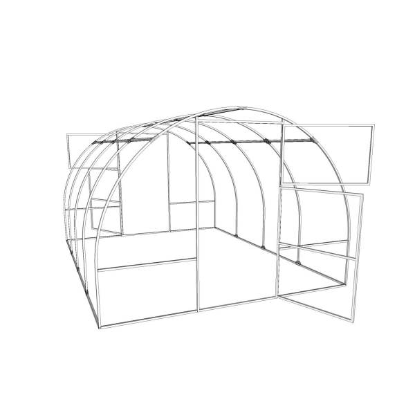 Теплица каркас 4х3х2,1 Польза-3 "Стандарт Полимер" ДЕФЕКТ