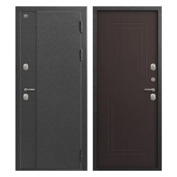 Дверь Т-100 Серебро Антак / Тёмная лиственница 860*2050 П Центурион 2026