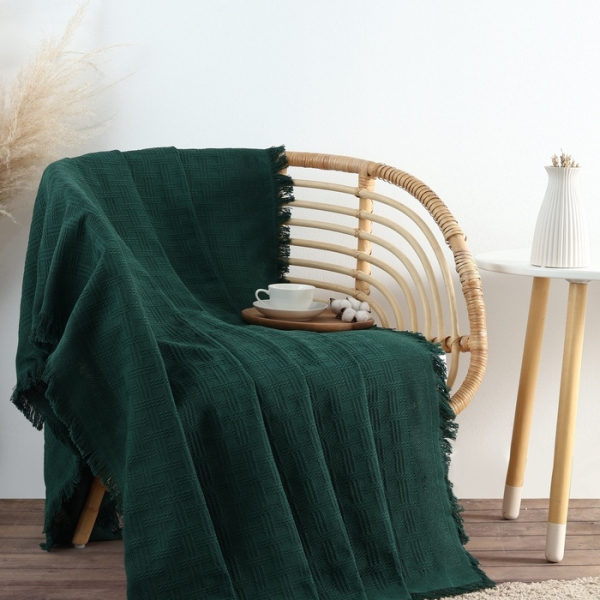 Плед Этель Emerald 130*180см , 80%хлопок, 20% п/э 10398549