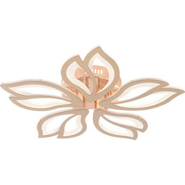 Люстра светодиодная 5*110Вт 60*8,6 см 4950LM 40м2  пульт пластик золото Baizheng