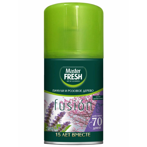 Освежитель воздуха 250мл Пачули и розовое дерево Master FRESH