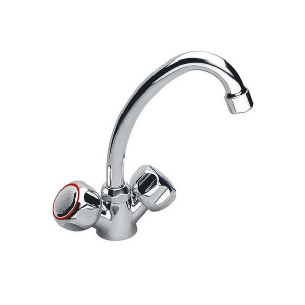 Смеситель для кухни маховик высокий излив D3003-X301 DIKALAN