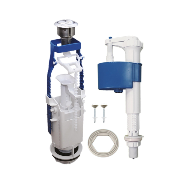 Арматура для бачка унитаза нижняя подводка 2-х кнопочная металл D40 УКЛАД А77.59.14.3