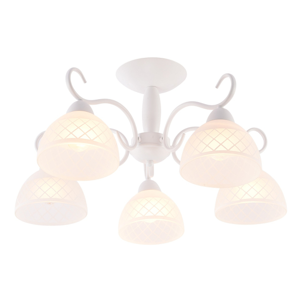 Люстра 5*60Вт Е27 белый AU12116/5 WH Атмосфера уюта