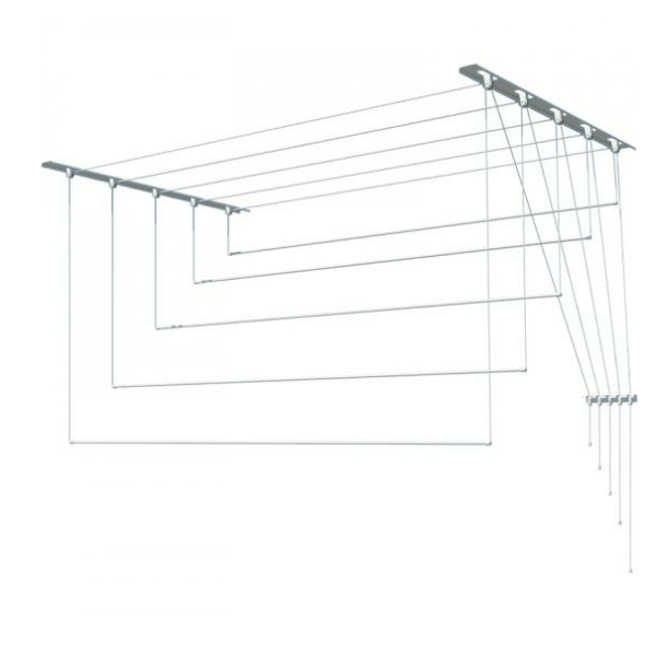 Сушилка для белья 1,4м (5 стержней) "Лиана" потолочная