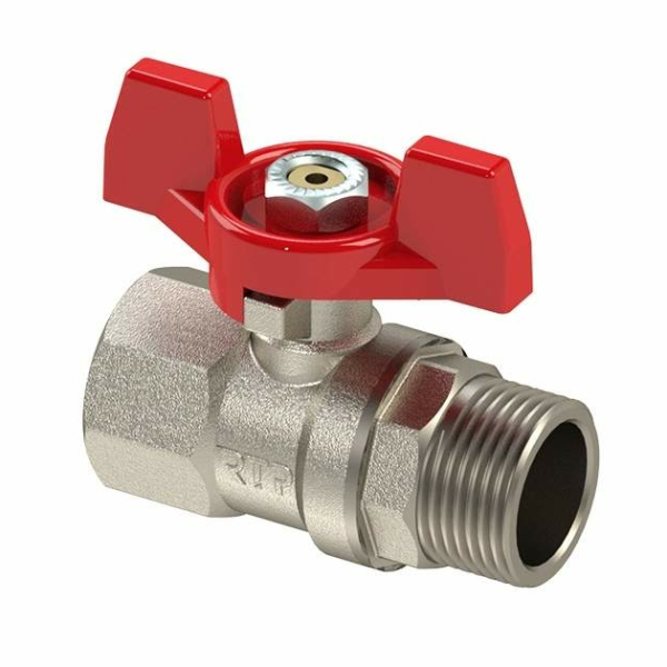 Кран шаровой 1/2" вр-нр 25 бар бабочка РТП