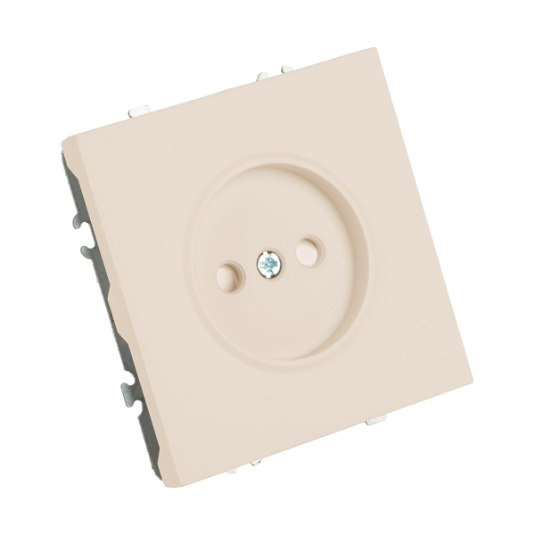 Розетка СУ 1 мест. кашемир со шторками soft touch ЭМИЛИ STEKKER мех-зм под рамку