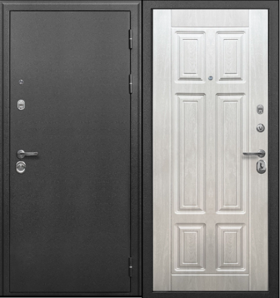 Дверь Сотка Серебро Сосна белая 860*2060 L Сибирский Стандарт