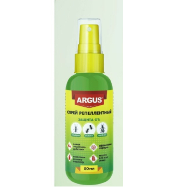 Спрей от комаров слепней мошек 50мл Argus