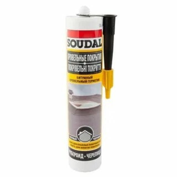 Герметик силиконовый универсальный черный 280мл Soudal