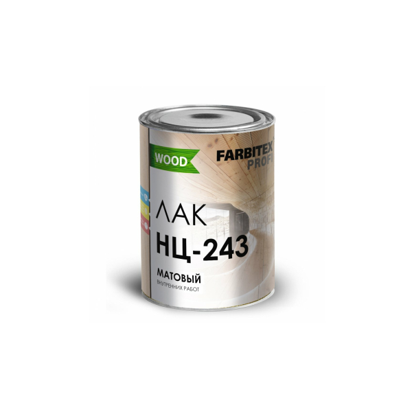 Лак НЦ-243 0,7кг матовый Farbitex Profi Good For Wood