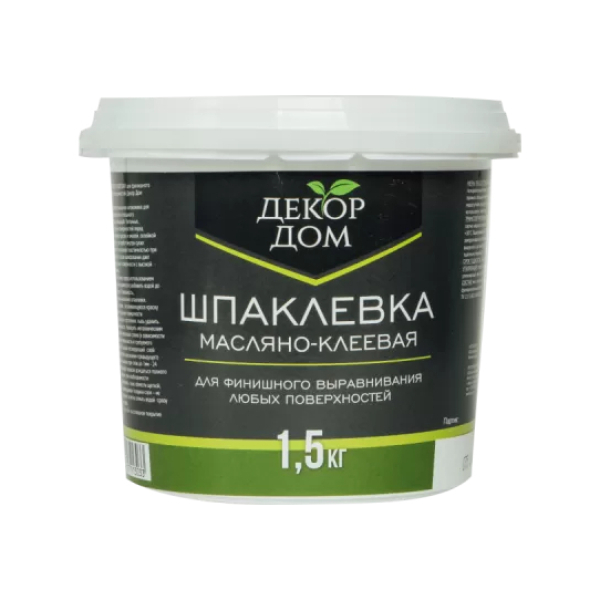 Шпаклевка масляно-клеевая 1,5кг Декор Дом