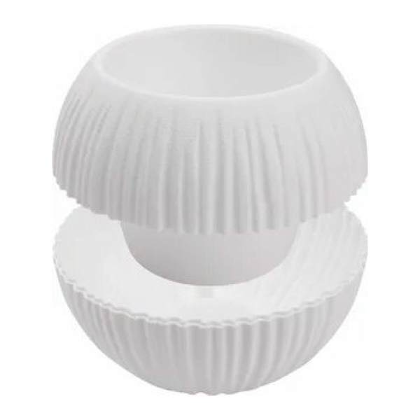Горшок пластиковый 0,3 белый Сфера мини