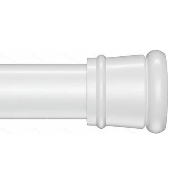 Карниз для ванной 70-120см нерж.сталь белый T8011 BAIZHENG