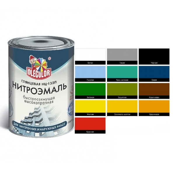 Эмаль НЦ-132П Нитро белая 0,7кг Olecolor