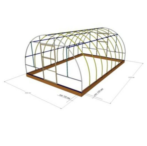 Теплица каркас 2х4х2,4 Польза-4 Усиленная