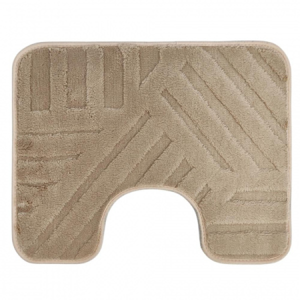 Коврик для туалета с вырезом 40*50см бежевый BZ-SM45-4 BAIZHENG