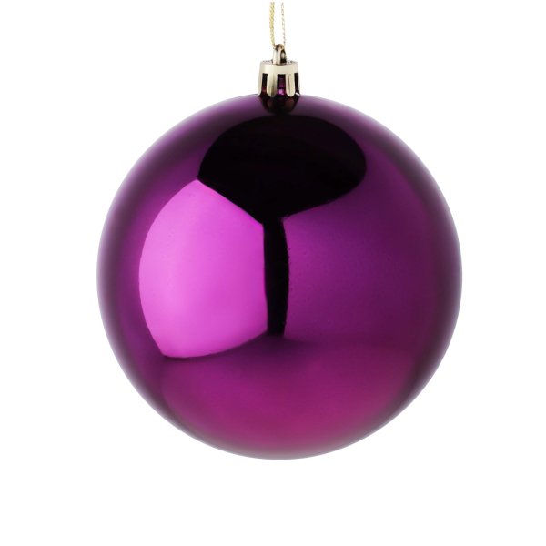 СНОУ БУМ Шар 10см пластик, маджента