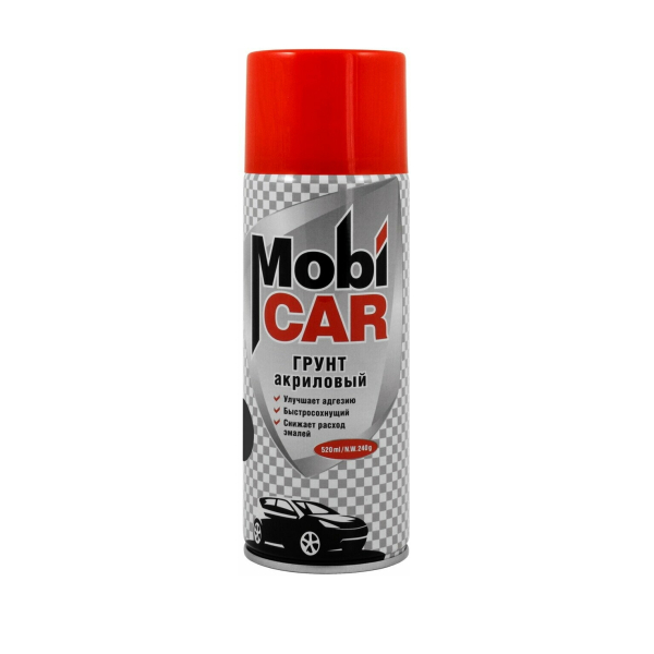 Грунт аэрозольный акриловый белый 520мл Mobicar