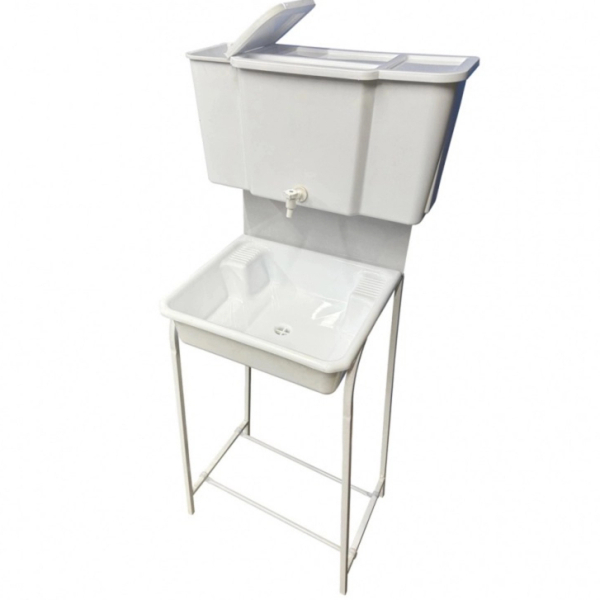 Умывальник уличный пластиковая мойка без подогрева 17л бело-серый