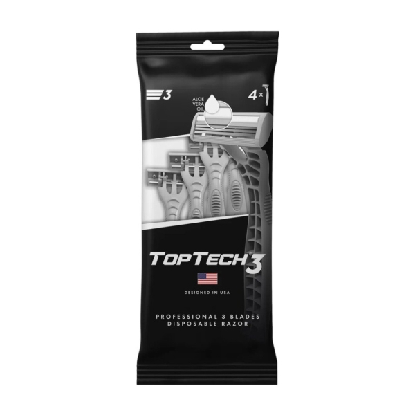 Бритва для бритья одноразовая 4шт TopTech