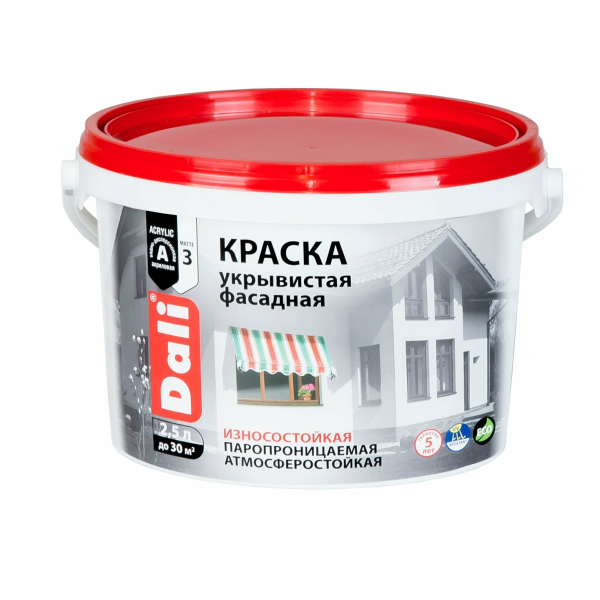 Краска ВД фасадная 2,5л Dali