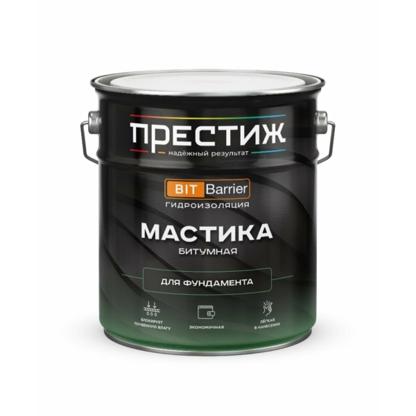 Мастика битумная для фундамента 4кг Престиж