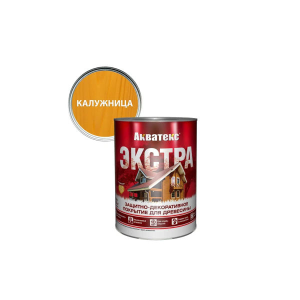 Защитное текстурное покрытие "Акватекс-Экстра" древесины Калужница 0,8л
