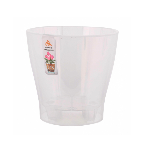 Кашпо 2,2л для орхидеи автополивом прозрачный Лея Альтернатива