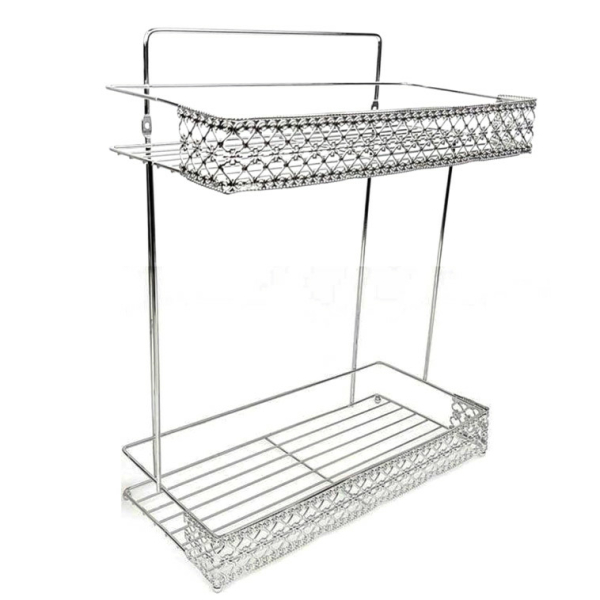 Полка 2-х ярусная прямая 28*13*34см JB-822 BAIZHENG